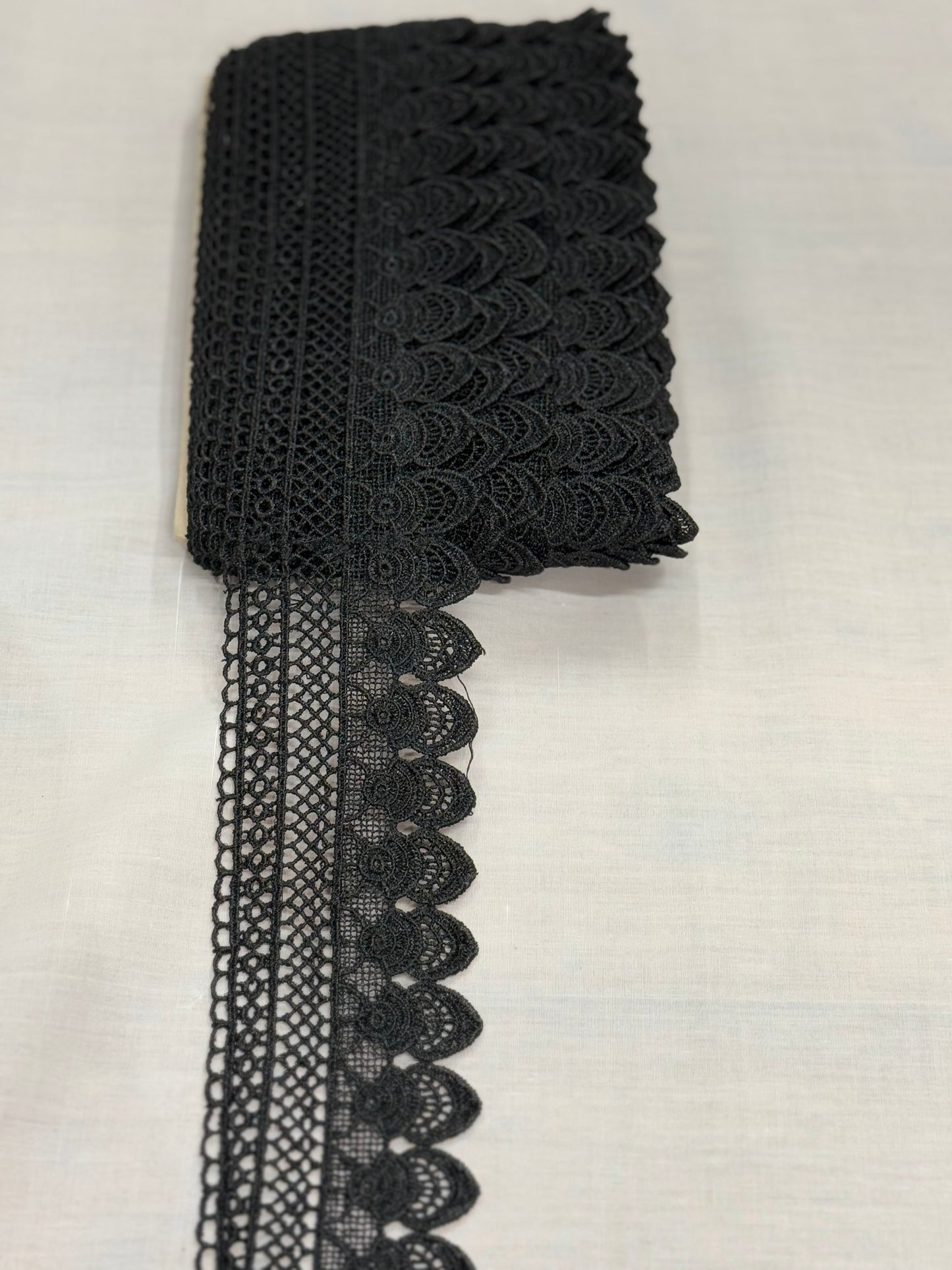 Black crochet lace trim