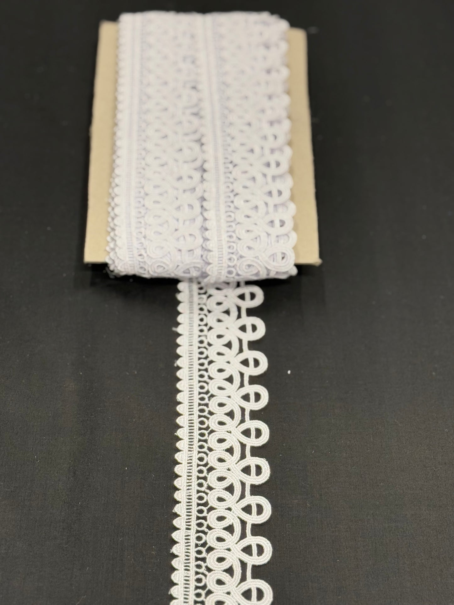 White crochet lace trim