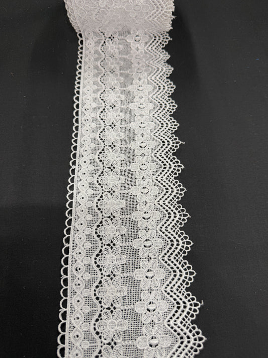 White crochet lace trim