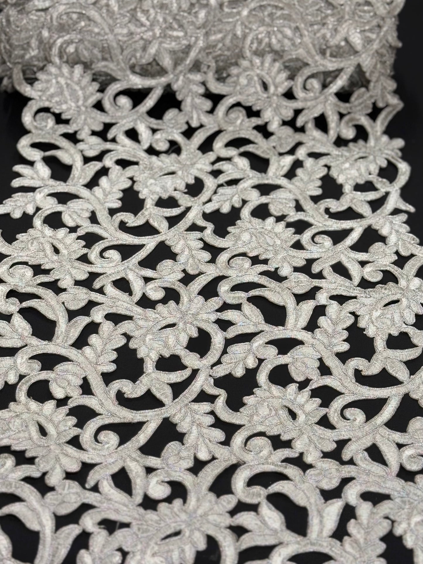 White festive lace trim