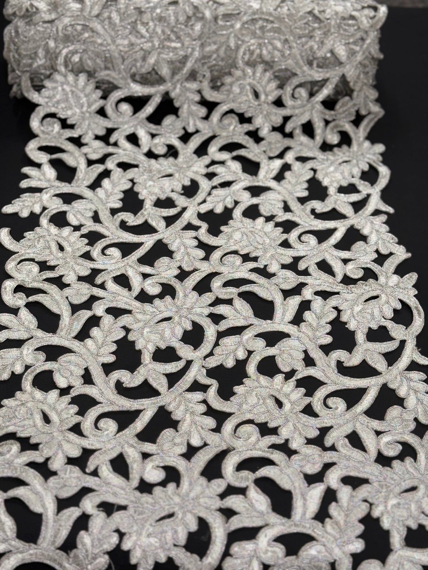 White festive lace trim