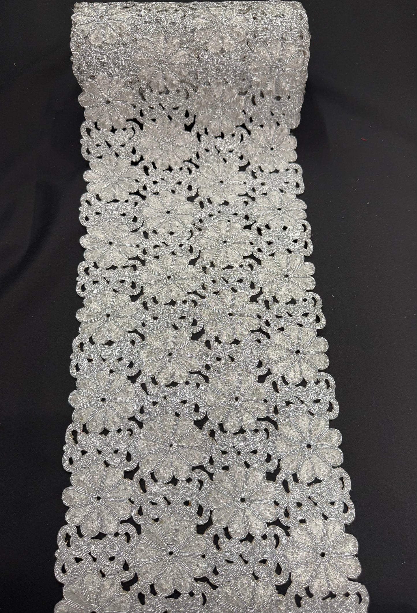 White festive lace trim