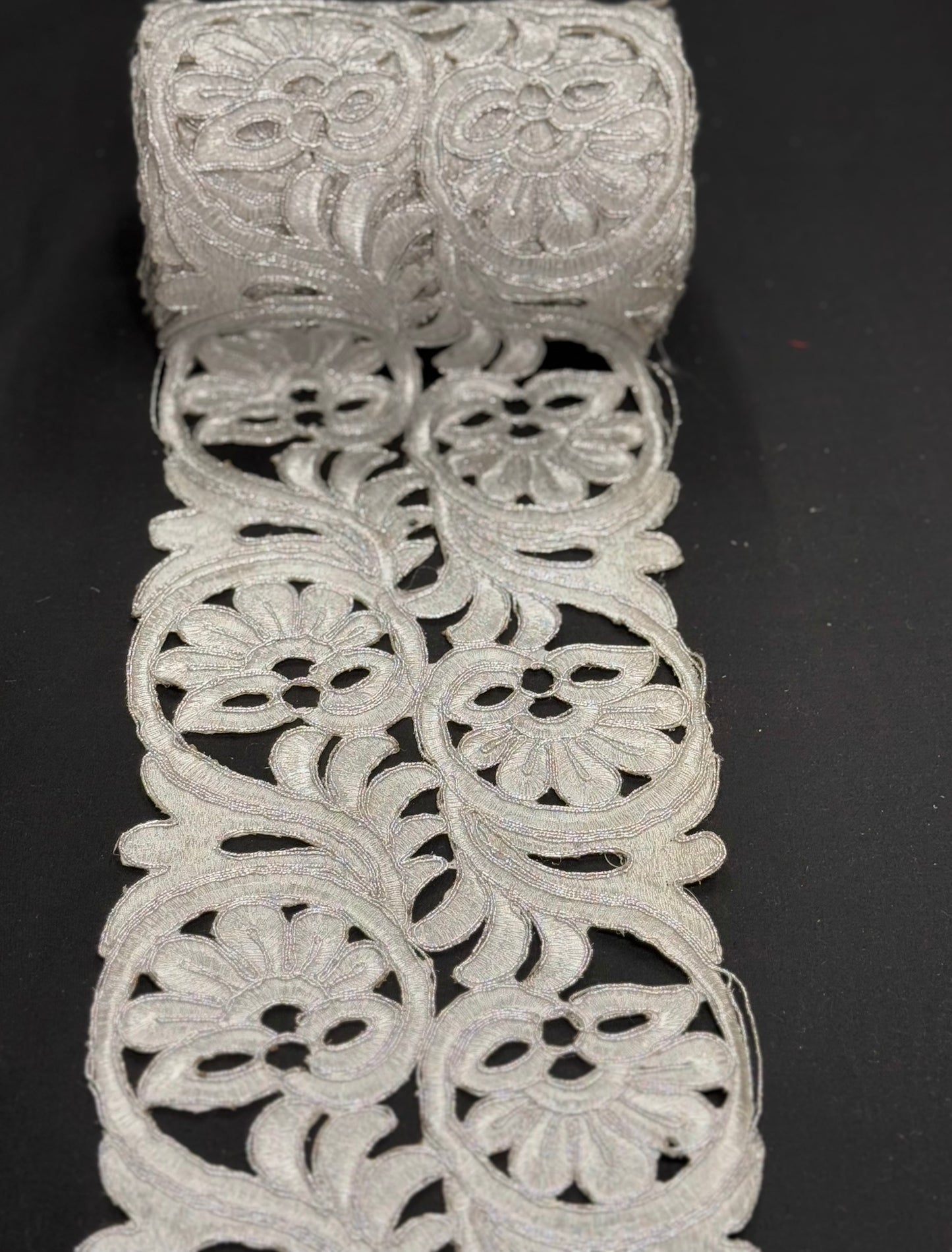 White festive lace trim