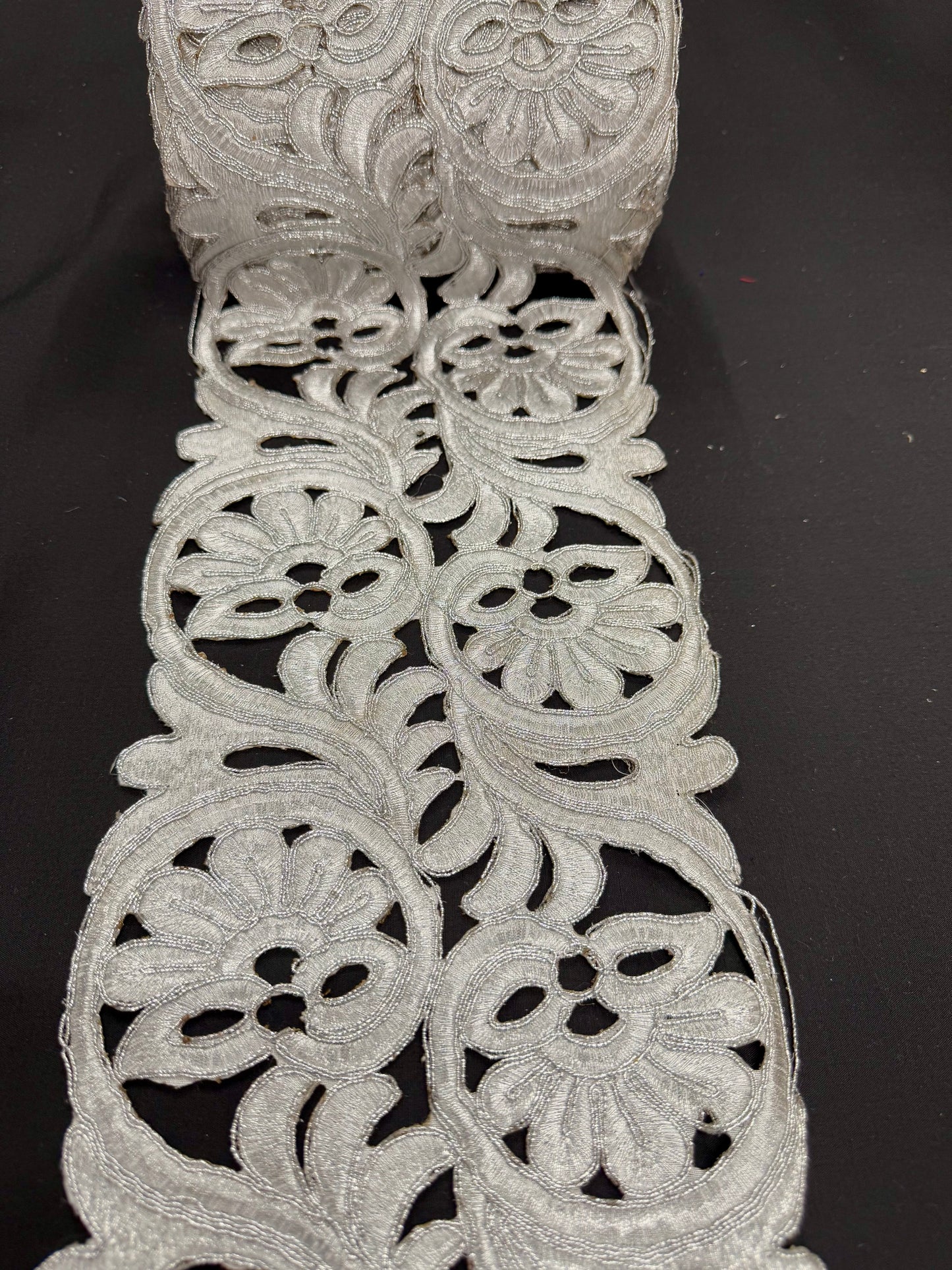 White festive lace trim