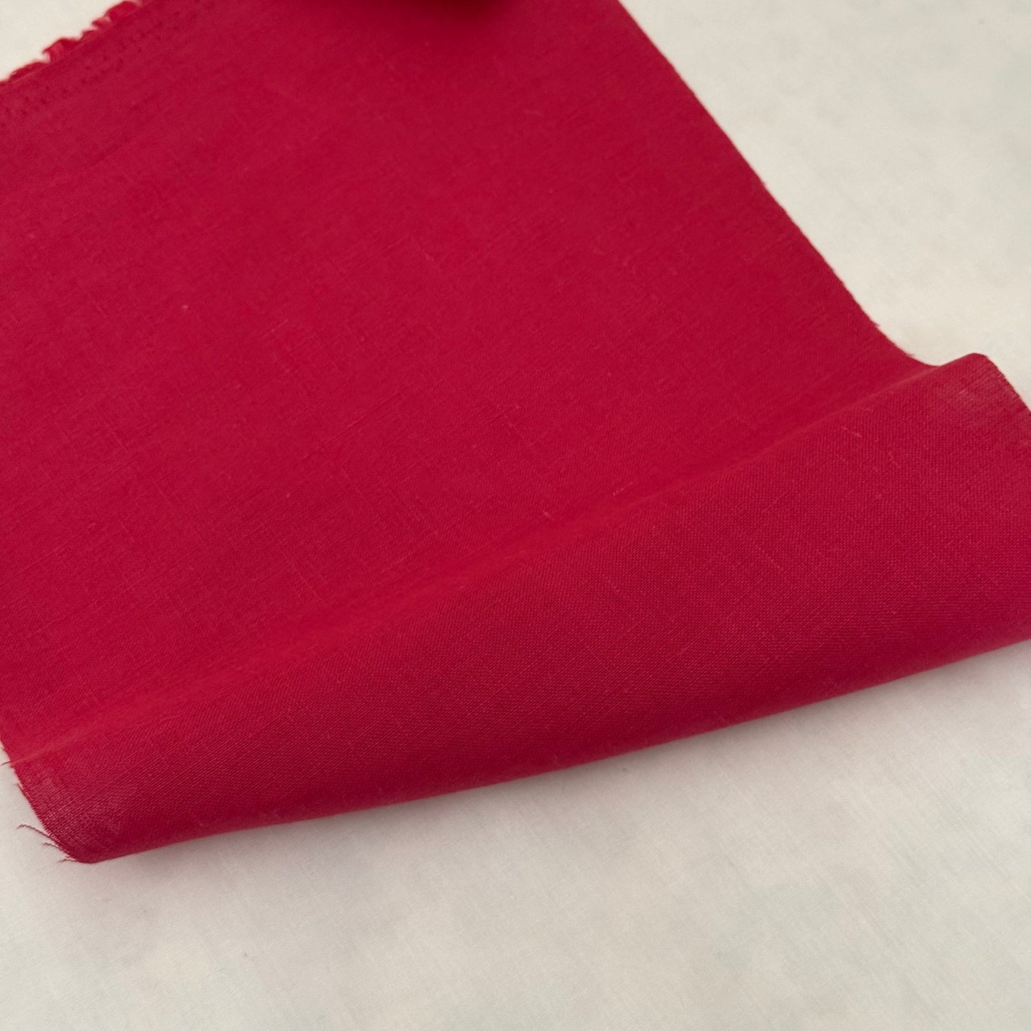 Bright Red Irish Linen